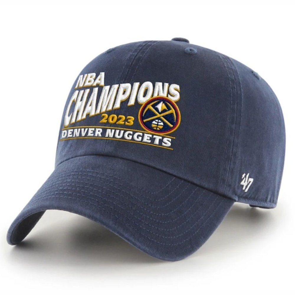'47 Men's Denver Nuggets 2023 NBA Champions Slant Clean-Up Adjustable Hat - OSFA
